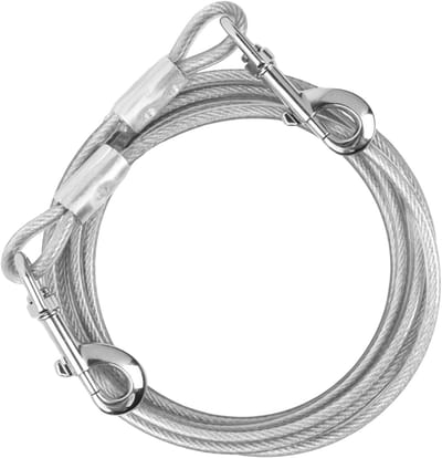 Hondenriem 10 meter, geschikt voor kleine, middelgrote en grote honden, 6 mm dikte, Tie-Out linnen, heavy duty tot 250 kg, huisdierentuinlijn met draaihaak, camping en trainingsopties