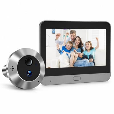 Digitale Deurspion | Camera | Wifi | App bediening | Eenvoudige installatie | Tweeweg audio | Tuya Smart Life | Wit