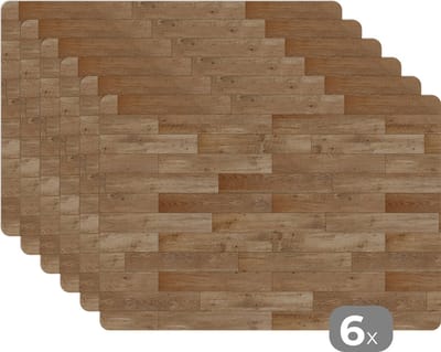 Placemat - Patroon - Parket - Patronen - 45x30 cm - 6 stuks - Hittebestendig - Anti-Slip - Onderlegger - Afneembaar