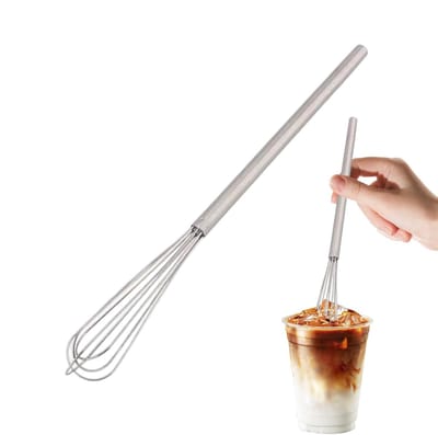 Dailygoods- Handmixertje Ergonomisch - Roestvrij Staal - Multifunctioneel Keukengereedschap - Compact - 10 Inch - Duurzaam - Keukenmixer
