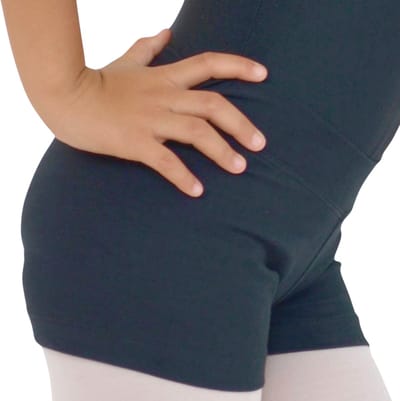 Dancer Dancewear® Hotpants | Gymbroekje | Turnbroekje | Dansbroekje | voor meisje | Zwart | Katoen | Maat 104/110 - 6 jaar