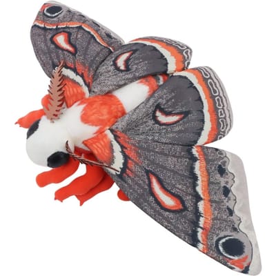 Hyalophora Cecropia Mot Pluche Speelgoed Realistisch Zacht Gevuld Insect Educatief Cadeau Voor Natuurliefhebbers Schattige Pluche voor Kinderen Volwassenen 26cm oranje