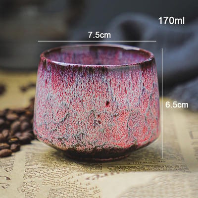 Bestverkopende Kleurrijke Reactieve Glazuur Keramische Koffiemok 170ml Keramische Espresso Thee Kopje Thuis Kantoor Gelakte Waterbekers
