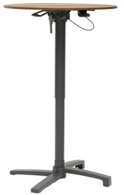 Lima HPL bistro lift table Ø70cm woodcolor