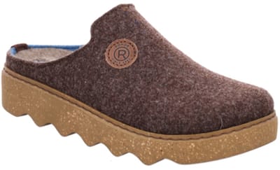 Rohde 6122 72 Pantoffels Open Sloffen Bruin/Blauw Vilt Dames - Bruin - 38