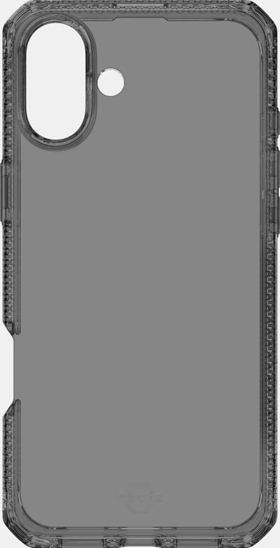 ITSKINS Hoesje geschikt voor Apple iPhone 16 Telefoonhoesje Flexibel TPU | ITSKINS Level 2 SpectrumClear R Backcover Shockproof | Schokbestendig iPhone 16 Telefoonhoesje | Anti Shock Proof - Smoke | Zwart