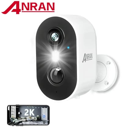 Noeá 2K Oplaadbare Batterij Camera - 2.4G Wifi Camera - Draadloze Home Bewaking - Beveiligingscamera - ANRAN App ondersteuning - Wit