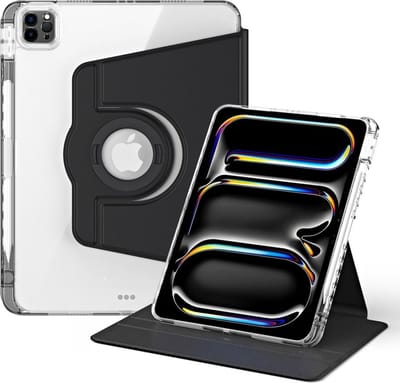 Coverup Tablethoes geschikt voor iPad Pro 13 (2024/2025) Hoesje - 360° Rotating Folio Book Case met Wake/Sleep - Zwart