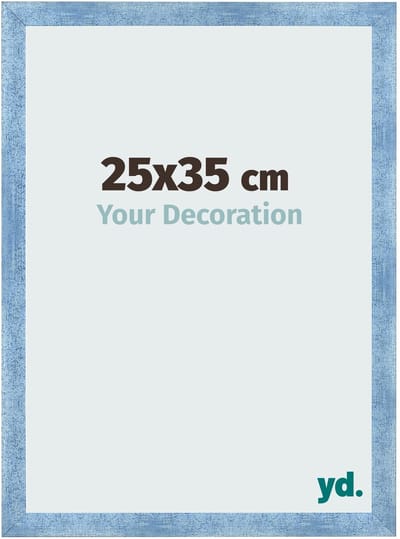 Your Decoration - Fotolijst 25x35 cm - MDF - Helder Blauw Geveegd - Pisa