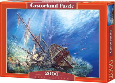 Castorland Sunk Galleon – Puzzel – 2.000 stukjes – Satijnen afwerking – Perfecte pasvorm – Europese kwaliteit