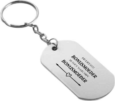 Akyol - de liefste bonusmoeder is toevallig mijn bonusmoeder sleutelhanger - bonusmoeder - familie - cadeautje - sleutelhanger - verrassing