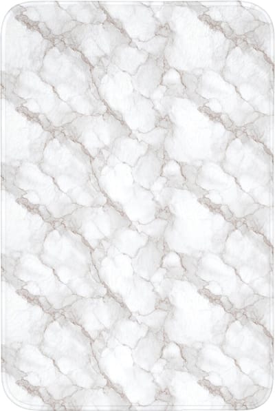 Badmat 60x90 cm - Antislip - Wit - Marmer - Bruin - Badmatten voor badkamer - Badkamermat - Douchemat - Badkamer mat