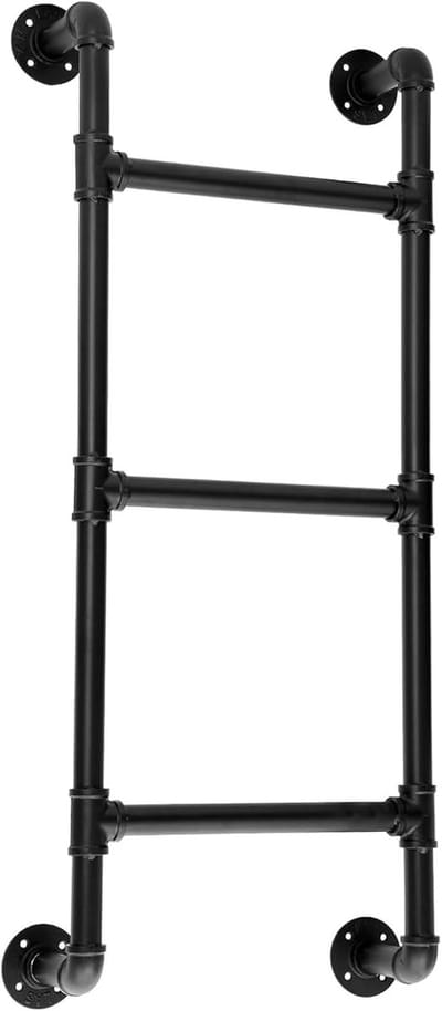 Stapelbedladder Metaal - Zolderladder Opbouwladder - Veilig Klimmen - Ergonomisch Ontwerp - 200cm Lengte - Zwart