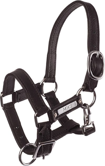 MHS Leren Halster Soft Baby Zwart
