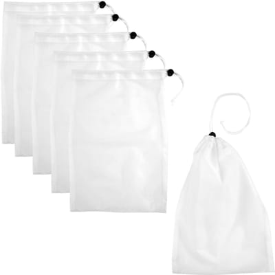 Dailygoody - Zwembad Stofzuiger Zak - Vervangingsset - 6 Stuks - Fijn Mesh - Voor Zwembaden en Vijvers - Wit