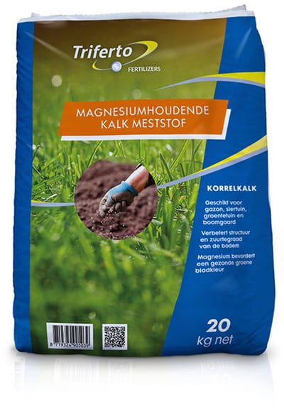 Triferto Korrelkalk (Dologran) | Tuinkalk15% MgO 20kg | Kalk voor gazon en tuin