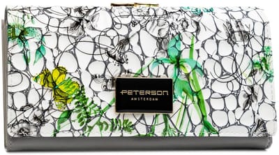 Peterson - Damesportefeuille - Kwiatowy Motief - Zeer Stijlvol - RFID Bescherming