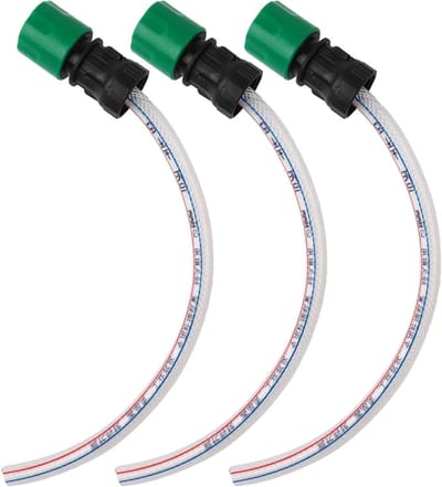 Hogedruk Adapter Set - Fles Connector - Tuin Reiniging - Lekvrije Verbinding - 3 Delig - Grijs