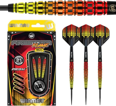 Dartpijlen Torpedo 90% - Rood/Zwart/Oranje/Geel