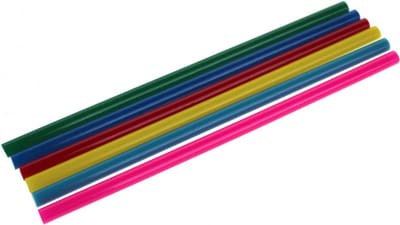 Lijmsticks -Glitter - Navulling Lijmpistool - 7 mm - 19 cm lang - 5 Kleuren - Hobby - Knutsel - 5 stuks - Voordeel Set 15 Stuks