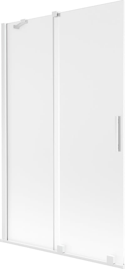 Mexen Velar badwand 2-delige schuifdeur 110 x 150 cm, matglas, wit - 896-110-000-31-20