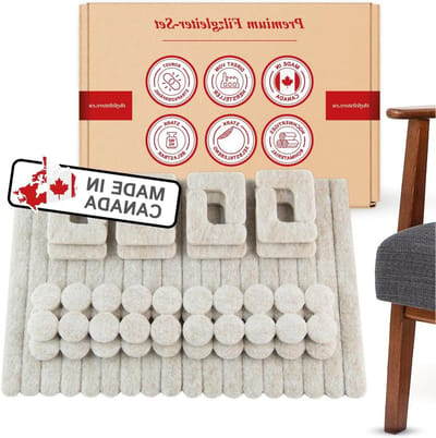Viltpads Set - Meubelbeschermers - Vloeren Beschermen - Extra Dikke Kwaliteit - 74 Stuks - Beige