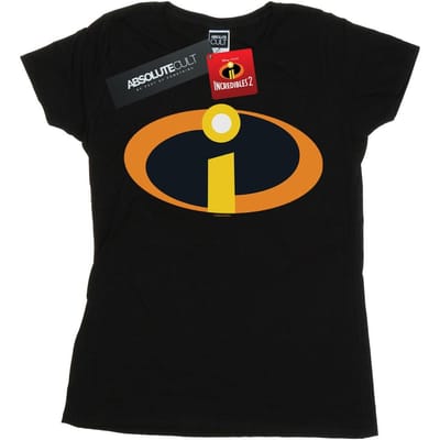 Disney Dames/Dames The Incredibles Costume Logo Katoenen T-Shirt (Zwart)