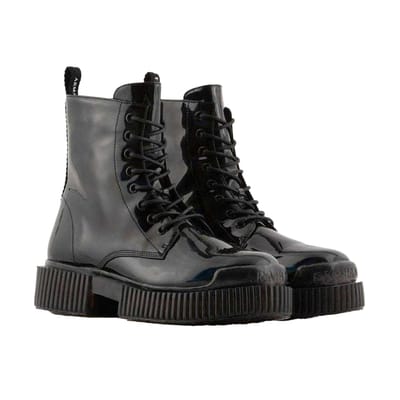 Armani Exchange Dames/Dames Flatform Combat Boots (Zwart)