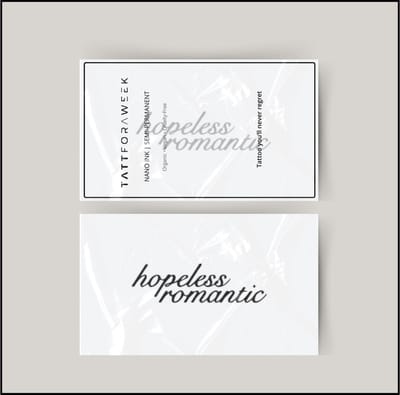 Tijdelijke tattoo hopeless romantic | Neptattoo volwassenen | Tijdelijke tattoo voor volwassenen | Temporary tattoo | Plaktattoos voor volwassenen | Neptattoos | Probeer zorgeloos een tattoo | tattforaweek