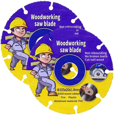 Dailygoods- Zaagblad 115 mm - Slijpschijf voor hout - Flexschijf - Doorslijpschijf - Set van 2 - Hoogwaardig hardmetaal