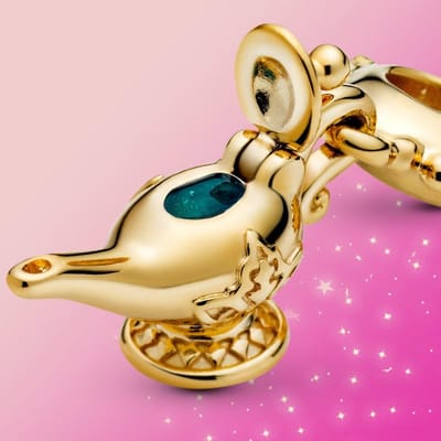 925 perle en argent Sterling magique Aladdin lampe or perle pendentif charme clair CZ ajustement original mode Bracelet bijoux femmes bijoux beige