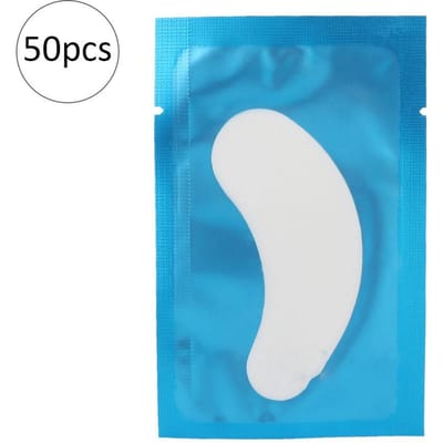 50 pièces Coussin d'isolement pour greffe de cils Maquillage Patch autocollant pour extension de cils (Bleu) bleu