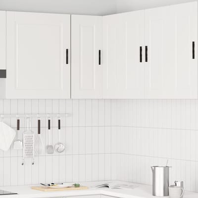 vidaXL - Keukenwandhoekkast - Porto - bewerkt - hout - wit