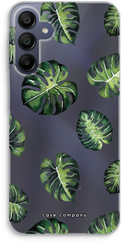 Case Company® - Hoesje geschikt voor Samsung Galaxy A15 hoesje - Tropische bladeren - Soft Cover Telefoonhoesje - Bescherming aan alle Kanten en Schermrand