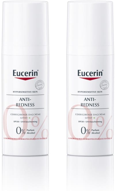 Eucerin AntiREDNESS Corrigerende Crème - Rosacea Crème - Roodheid Gezichtscrème - 50 ml - Voordeelverpakking - Bundel van 2