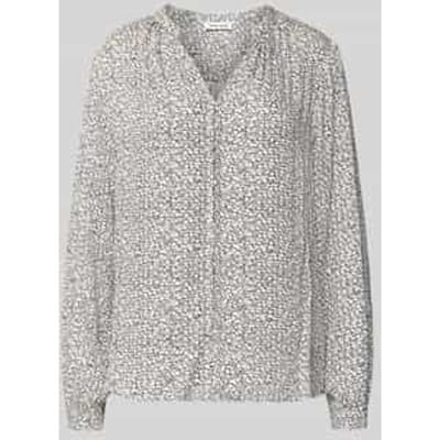 Regular fit overhemdbouse van viscose met V-hals