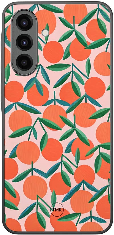 Hoesje geschikt voor Samsung Galaxy A36 - Sweet oranges - Oranje - TPU case - Print - Hardcase zwart telefoonhoesje