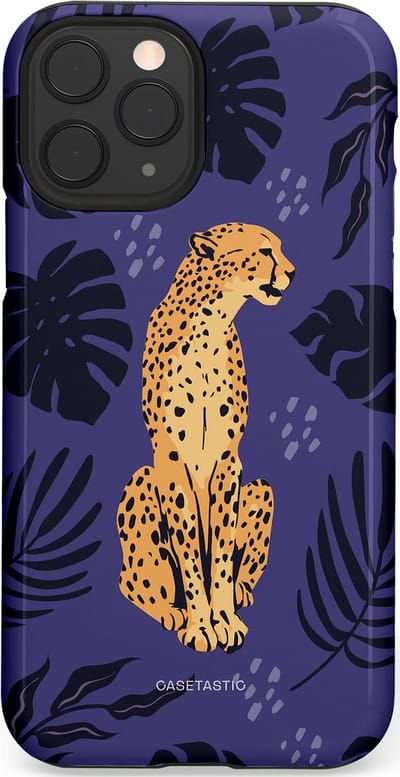 Casetastic Hoesje Geschikt voor Apple iPhone 11 Pro - Stijlvolle Beschermende Duo-layer Case - Cheetah elegantie