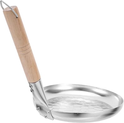 Koekenpan - Koekenpan voor eieren Pannetje - Ontbijt Maken - Verticale Handgreep - 20 cm - Zilver