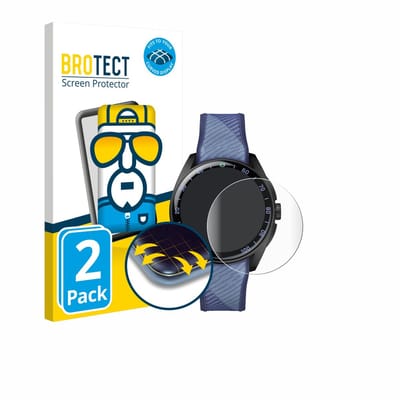 BROTECT - Screenprotector voor TAG Heuer Connected Calibre E5 X (40 mm) - Folie Beschermfolie transparant volledig dekking - 2 Stuks