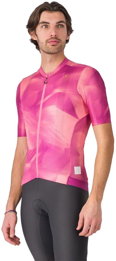 Castelli #giro Espresso Korte Mouw Wielertrui Roze S Man