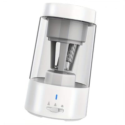 YAGXIG Elektrische Puntenslijper - Automatische Puntenslijper - Oplaadbaar - Elektrische Puntenslijper voor Potloden van 6-8 mm - Automatisch Oplaadbaar - Handsfree Slijper (Wit)