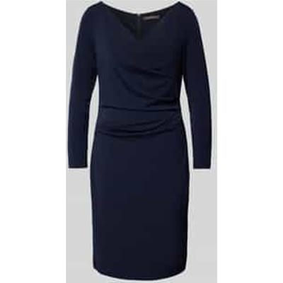 Knielange cocktailjurk met draperingen
