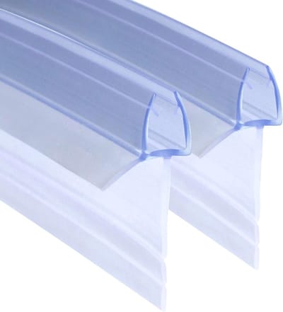 Doucheafdichting 2 x 70 cm reserveafdichting voor 4 mm/5 mm/6 mm douchecabines badkuip met verlengde rubberen lippen glazen deur douchestrip (kan met de hand worden gescheurd) met