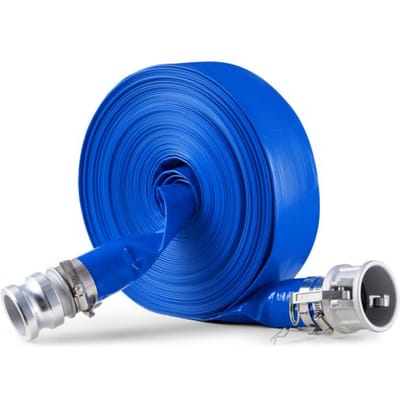 VEVOR 50,8 mm x 30 m PVC-afvoerslang met klemmen, Camlock en aluminium koppelingen, geschikt voor diverse pompen, voor afvalwaterbehandeling, watertransport en andere doeleinden