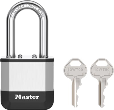 MasterLock Elite - Hangslot - 45 mm - Lange Beugel - Weerbestendig - Inbraakwerend - Buitenslot - Inclusief 2 Sleutels