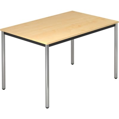 Vergadertafel DR12 »Barcelona« 120x80 cm rechthoek onderstel zilverkleur