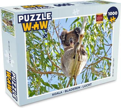 Puzzel Koala - Bladeren - Lucht - Kinderen - Jongens - Meiden - Legpuzzel - Puzzel 1000 stukjes volwassenen