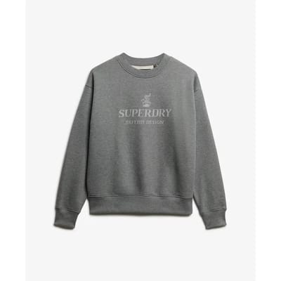 Superdry - British Design sweatshirt met ronde hals en relaxte pasvorm - Dames - Truien