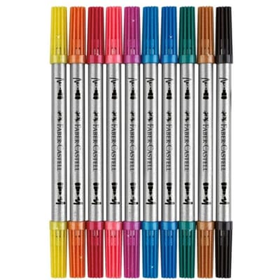 Viltstift Faber Castell Duo 10 stuks glitter - FC-151107